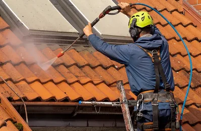 Démoussage et hydrofuge de toiture à Lacourt